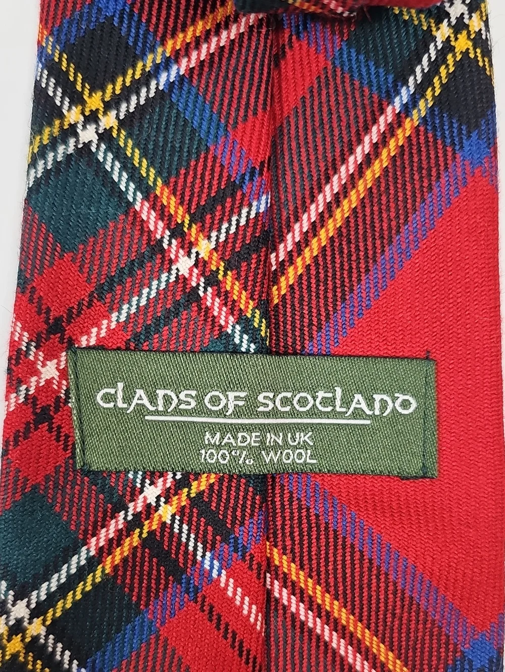 Clans of Scotland Stewart Royal Modern Wool Tartan Tie Made in Scotland NWT